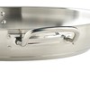 Winco Commercial-Grade Stainless Steel Fry Pan with Helper Handle, Natural
