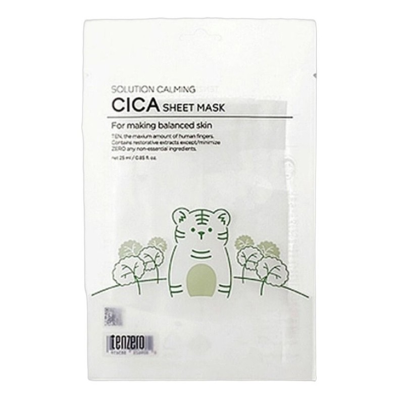 Ten Zero skin soothing solution calming cica sheet mask 10