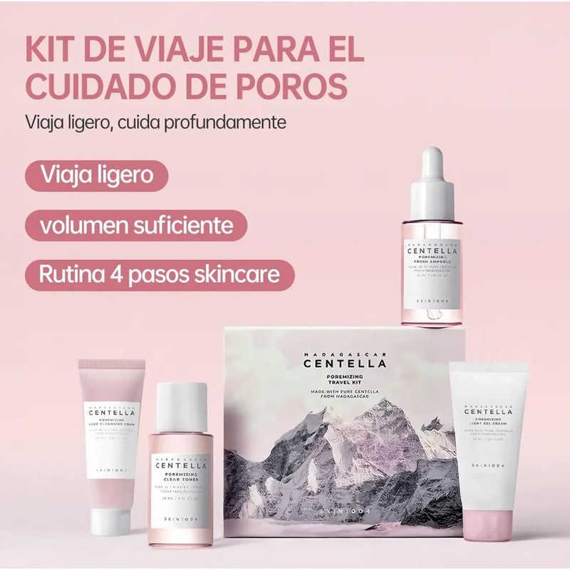Skin1004 Madagascar Centella Poremizing Travel Kit Set de Viaje con
