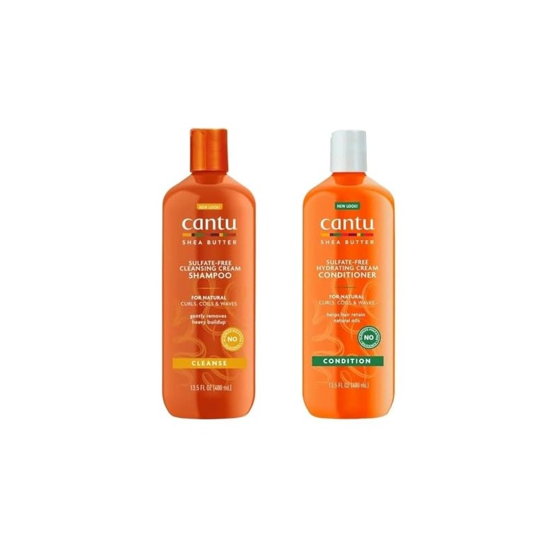 Cantu Shampoo Natural Hair Cleansing 13.5oz(Sulfate-Free) (2 Pack)