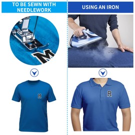 Pack of 52 Iron-On Patches Black A-Z Letters Embroidered Iron-On Patches Clothing Repair Sewing Patches for Shoes Hats Backpack Jeans