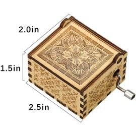 You are My Sunshine Wooden Music Box for Mom Gifts, Laser Engraved Hand Crank Classical Sunshine Music Box Gift for Mom Birthday/Christmas/Mother's Day (To Mom)