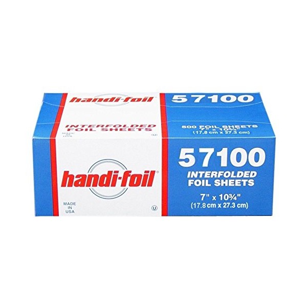 Handi-Foil 7" x 10.75" Aluminum Foil Pop-Up Sheets Food Wrap