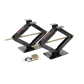 LIBRA Set of 2 Bigfoot 5000 lb 24" RV Trailer Camper Stabilizer Leveling Scissor Jacks w/Dual Power Drill Sockets & Complete Mounting Hardware -Part#26044
