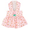 XGDMEIL Cute Floral Small Dog Dress with D-Ring Plaid Princess