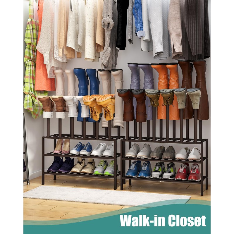 viewcare Boot Rack, Brown Boot Rack Organizer Tall Boots with