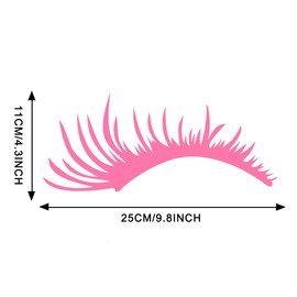 TOMALL 2Pcs Car Headlight Eyelashes Vinyl Stickers Waterproof Personality Cute Decoration Fake Eyelash Decals for Car Truck Headlamp Headlight (Pink)