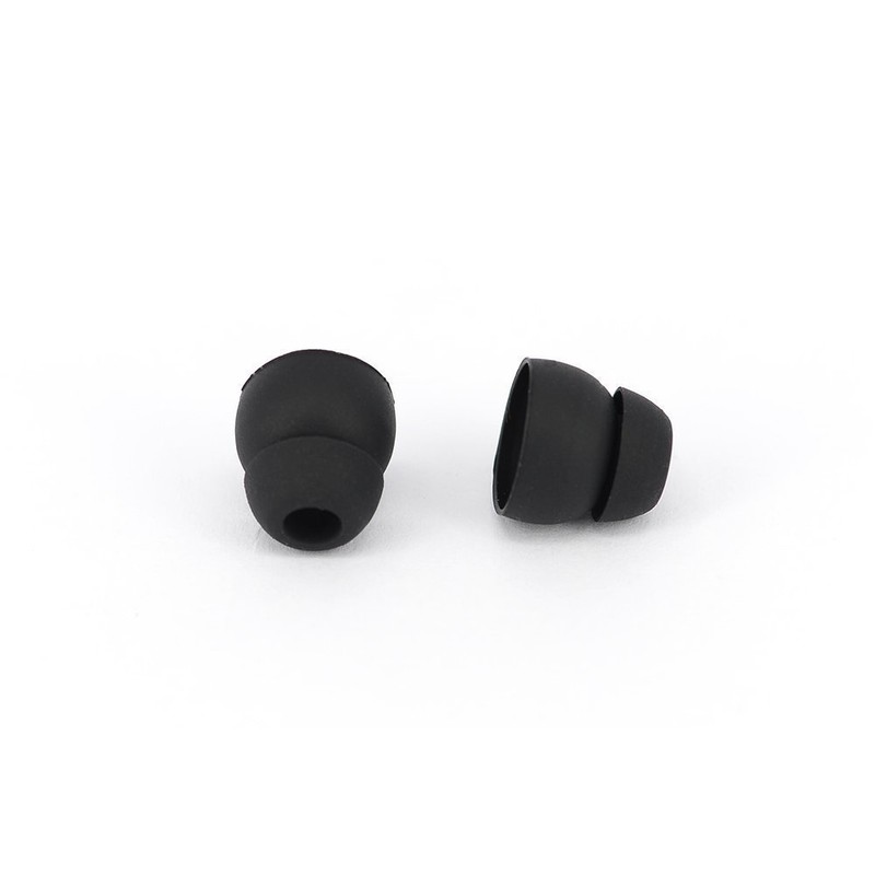 10-Pack Black Double Flange EarTips Compatible with Beats Powerbeats 3
