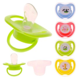 Chupón Chupete Ortodóntico para Bebé recién nacidos Suave y ligero con Tapa Protectora, Dibujos Animados sin BPA 0m+, 2pzas (Azul/Amarillo)