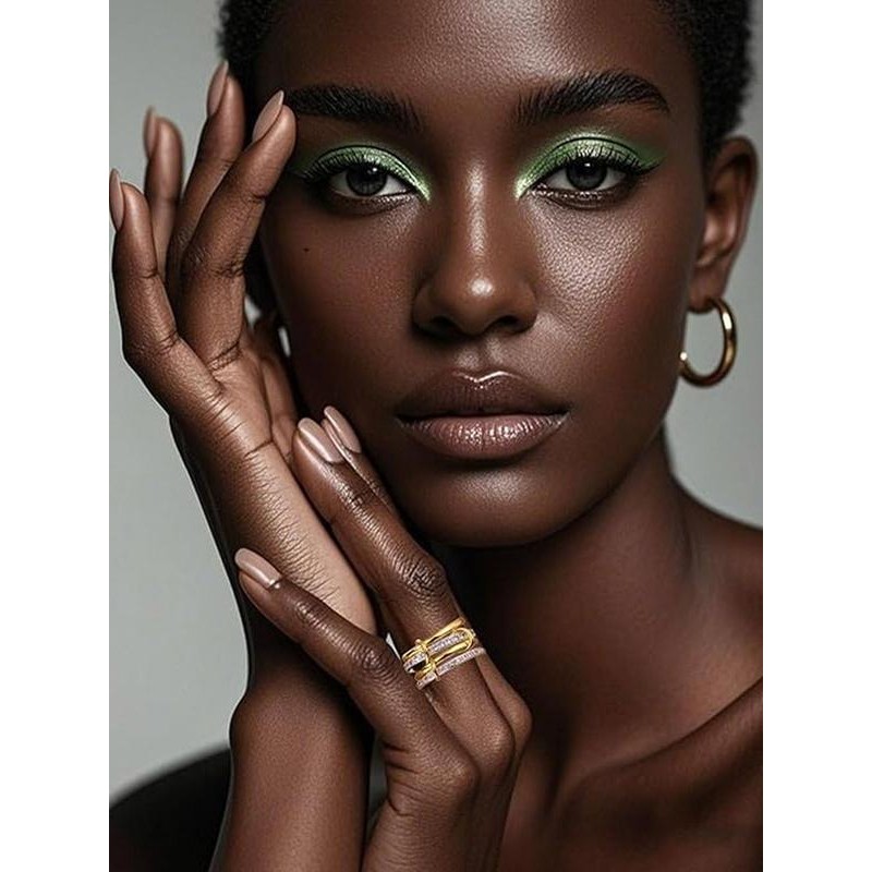 Women's Unique Layered Stackable Rings, Mixed Metal Material, Non-Tarnish, Stylish