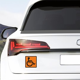 pubblimania 2 x Disabled Stickers - Exterior Use of Cars, Motorhomes, Windscreens