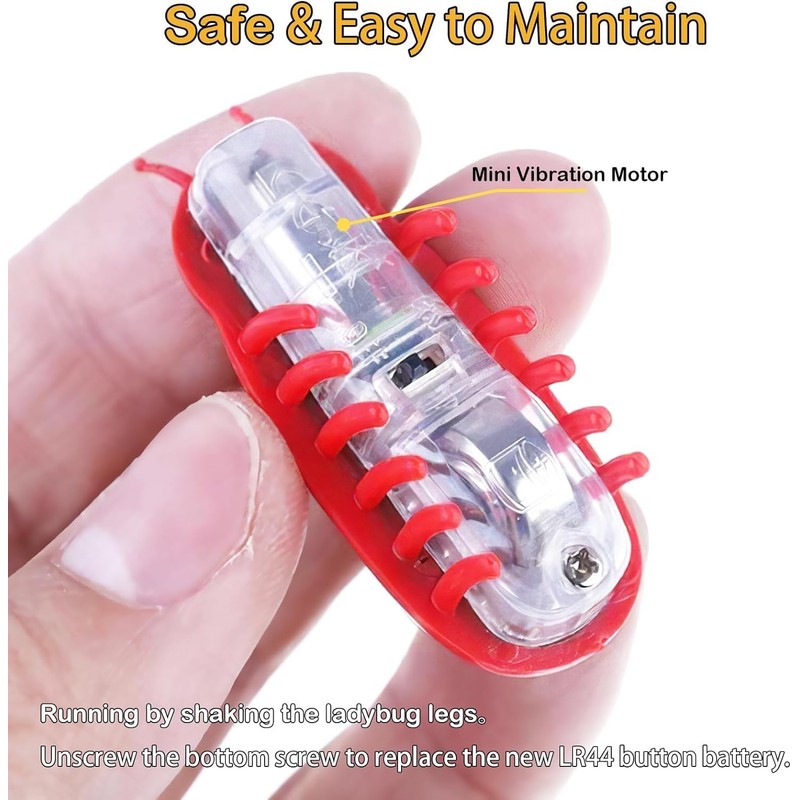 Kinberry 4pcs Mini Robot Beetle Cat Toy - Electric Glowing