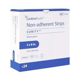 Curity™ Non-Adhering Oil Emulsion Dressing, 3 x 8IN, Case of 144
