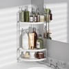 KINGBERWI 3-Tier Corner Spice Rack Kitchen Bathroom Countertop Organizer Vanity