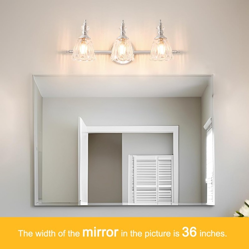 Ditoon Brushed Nickel Vanity Light, Antique Bathroom Vanity Light Over