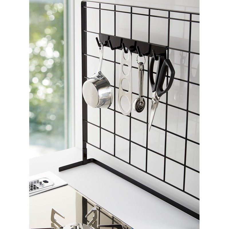 Yamazaki Kitchen Rack, Horizontal Stove Rack, Freestanding Mesh Panel for