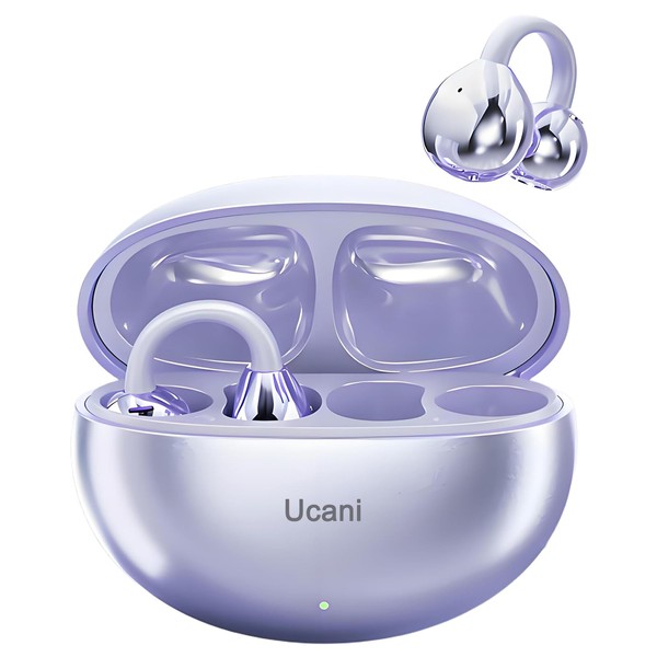 Ucani Wireless Headphones, Open Clip-On Earphones Sports Headphones, 12mm Diaphragms