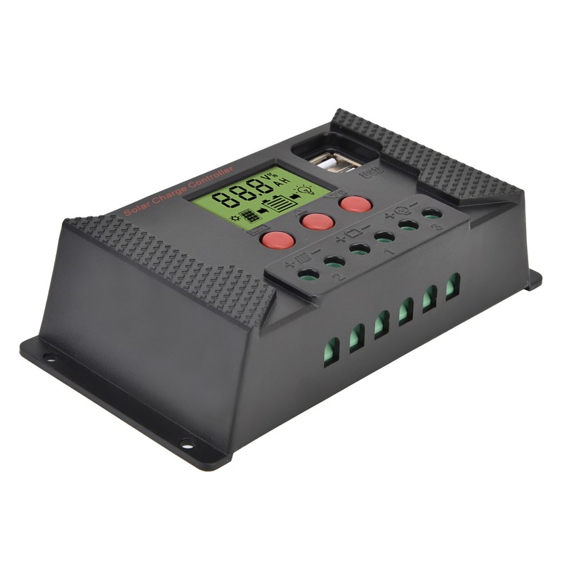 PWM LCD Solar Charge Controller 12V 24V 10A Battery Charge