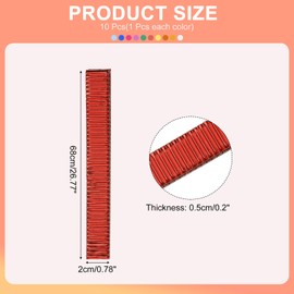 Rebower Corrugated Cardboard Paper Sheets, Corrugated Paper Cardboard Inserts [for Craft and DIY Projects] - 0.8x26.7 Inch/Metal 10 Assorted Colors/1 Set