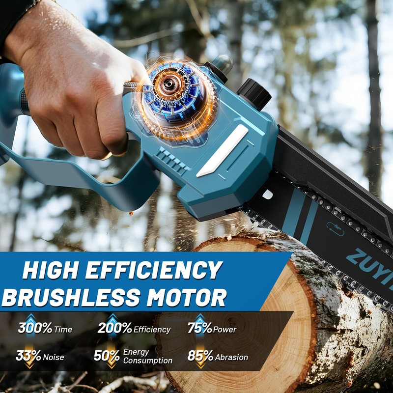 ZUYIYI 3-in-1 Cordless Pole Saw & 6 Inch 8 Inch