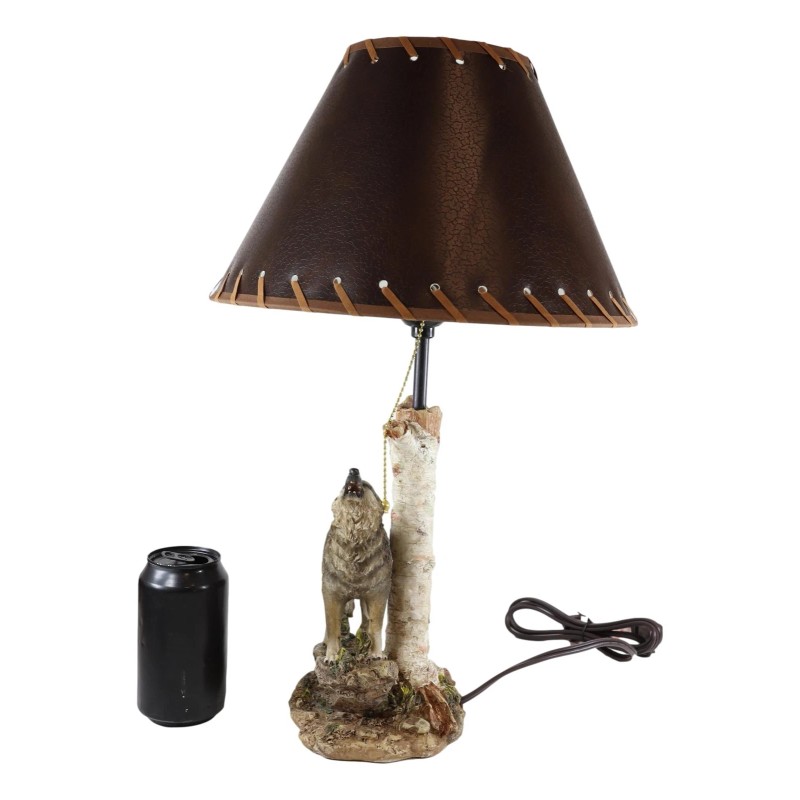 Ebros Gift Rustic Wildlife Grey Wolf Howling By Birchwood Tree