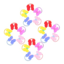 WOONEKY 20pcs Dog Hair Bows Adorable Pet Accessories for Grooming Celebrations Sturdy Rubber Bands Small Large Dogs