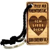 Lieblingsmensch Wooden keyring, model: whistle on Valentine's Day