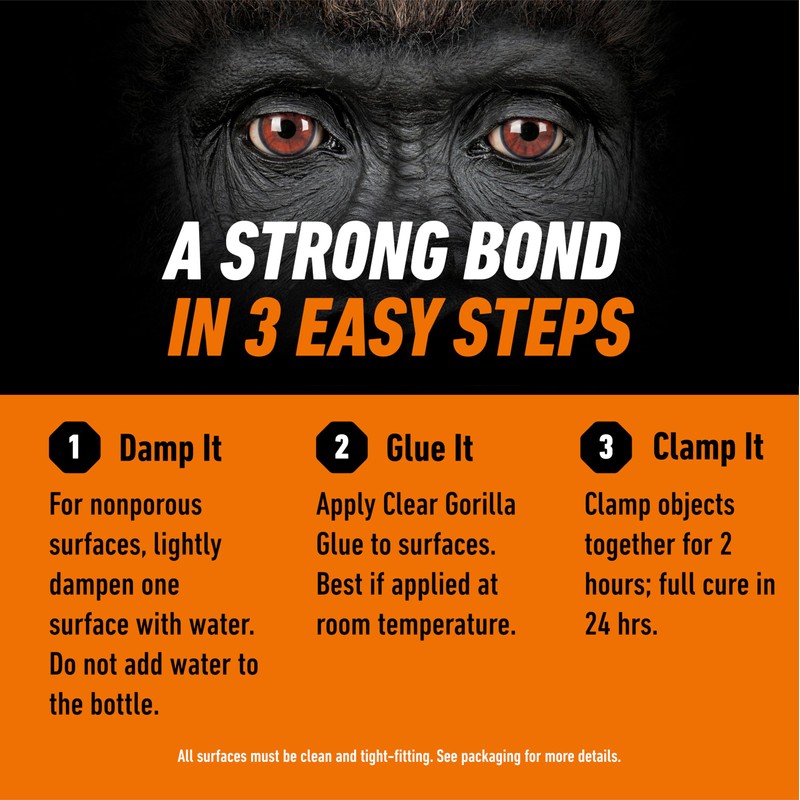Gorilla Clear Glue, 5.75 Ounce Bottle (Pack of 1) -