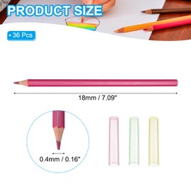 PATIKIL Pre-sharpened Colored Pencil Set, 36 Pcs Oil Color Pencils with Plastic Pencil Tip Cap Hexagonal Rod Wooden Pencils for Artists Art Painting, Purple