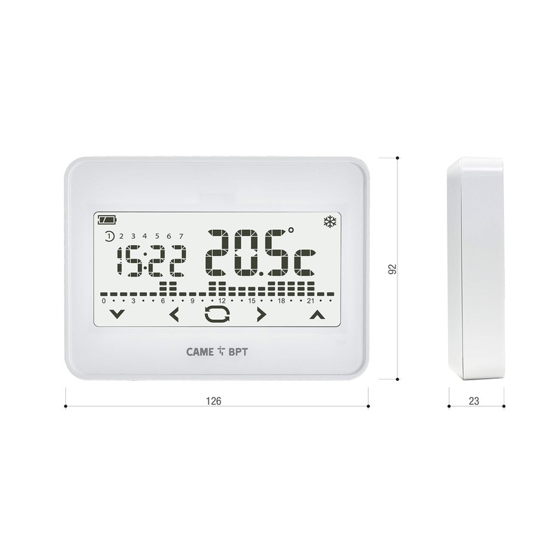 CAME TH/550 WH Touchscreen Thermostat, Digital Room Thermostat with WLAN