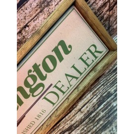 Rustic Style Remington Gun Hunting Wooden Sign Man Cave Framed - 10"x36"
