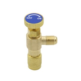 R12 R22 Refrigerant Charging Valve 1/4in Male to 1/4in Female, Liquid Safety Adapter Flow Control Ball Valve for R12 R22 Refrigerant Charging Valve