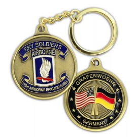 GRAFENWOEHR GERMANY  ARMY 173RD AIRBORNE BRIGADE KEY CHAIN CHALLENGE COIN