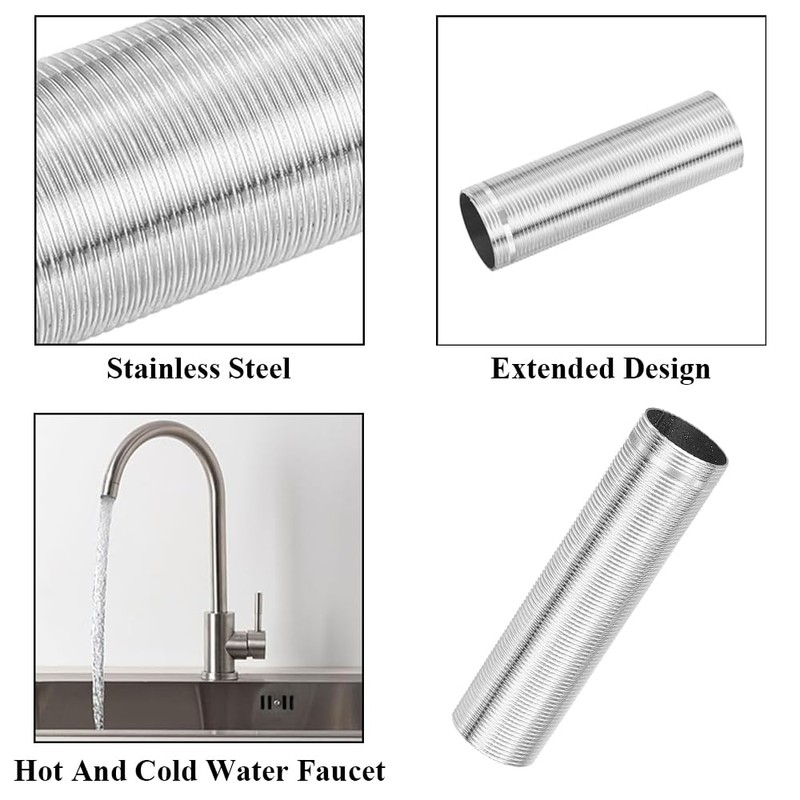 Faucet Bracket Extension Shaft 60-140mm Threaded Pipe Bathroom Sink Extend