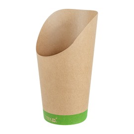 Restaurantware-Sustain 16 Ounce Charcuterie Cups, 100 Disposable French Fry Holders - No-Grease Lining, Incline Rim, Kraft Paper Snack Cups, For Birthday Parties, Events, Weddings, Buffets And More