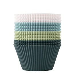 The Silicone Kitchen Reusable JUMBO Silicone Baking Cups - Non-Toxic, BPA Free, Dishwasher Safe (12 Pack, Jumbo)