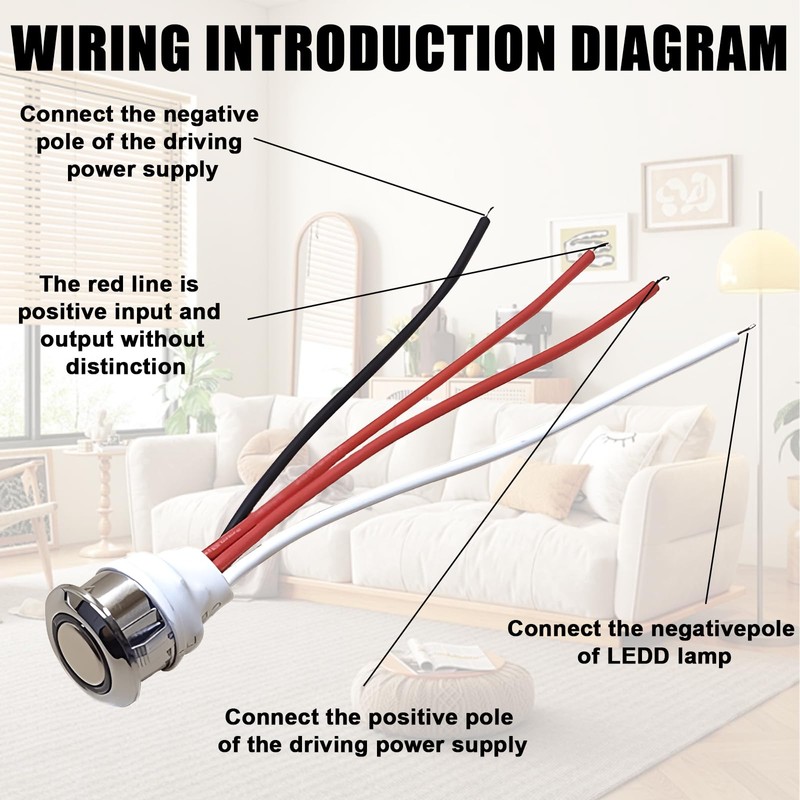 Pack of 4 5-24 V DC LED Touch Dimmer Switch,