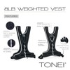 Tone Fitness 8lb Weighted Vest, Black