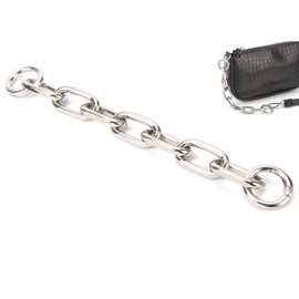 Fashion Large Metal Cross-Body Purse Strap Extender,Handbag Shoulder Strap Extender,Bag Chain Accessory Charms (Silver)