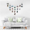 Boho Style Hanging Photo Display with 30 Clips for Bedroom,