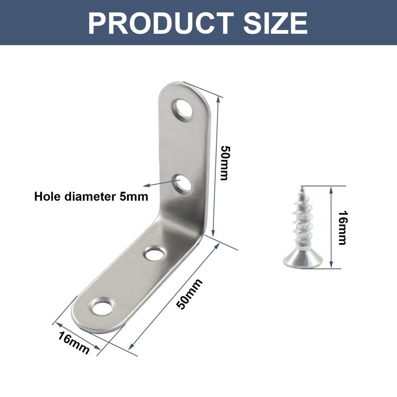AKVIBG 20 Pack L Bracket, 2x2 Inch Corner Braces Stainless