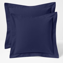 Comfort Beddings Heavy Quality 600 Thread Count 100% Egyptian Cotton Continental Pillow Cases Pack Of 2 - Navy Blue (Continental/Square Size 65 x 65 CM)