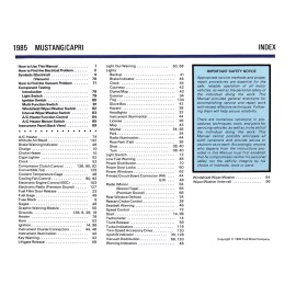1985 Ford Mustang Capri Electrical Vacuum Troubleshootin