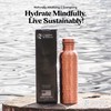 Copper Science Pure Copper Water Bottle for Drinking 34 oz