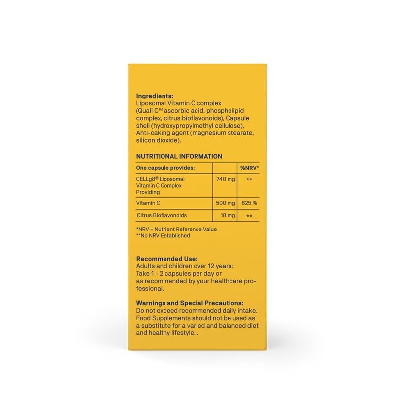 Natroceutics Vitamin C Complete 30 Vegan Capsules| CELLg8 Liposomal Quali