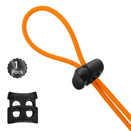 MeelooGym Adjustable Goggle Bungee Straps (Fluorescent Orange - 1 Pack), Swimming Goggles Accessories, For Replacement of Swimming Goggle Straps, Copper Core Spring Buckle, No Rust and No Slip