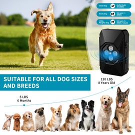 QEWEUUIE 2025 Neu Anti Bell Gerät Hunde - 3 Modi Antibell Ultraschall Gerät - 55Fuß Anti Bell Ultraschall für Drinnen Draußen - Stoppt das Bellen von kleinen, mittelgroßen und großen Hunden