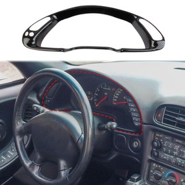 Fewshaw Carbon Fiber Style Center Consoles Dashboard Frame Trim Cover Accessories for 1997-2004 Chevy Corvette C5