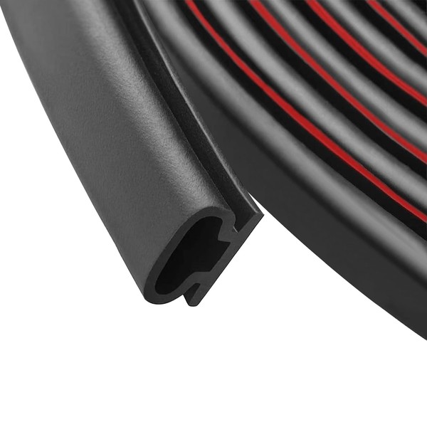 Storystore 50 FT Rubber Weather Stripping Door Seal Strip, Self-Adhesive