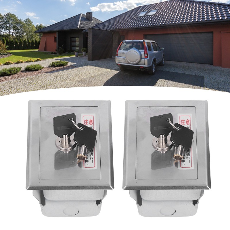 2Pcs Key Switch Box Stainless Steel Universal with Keys Accessory